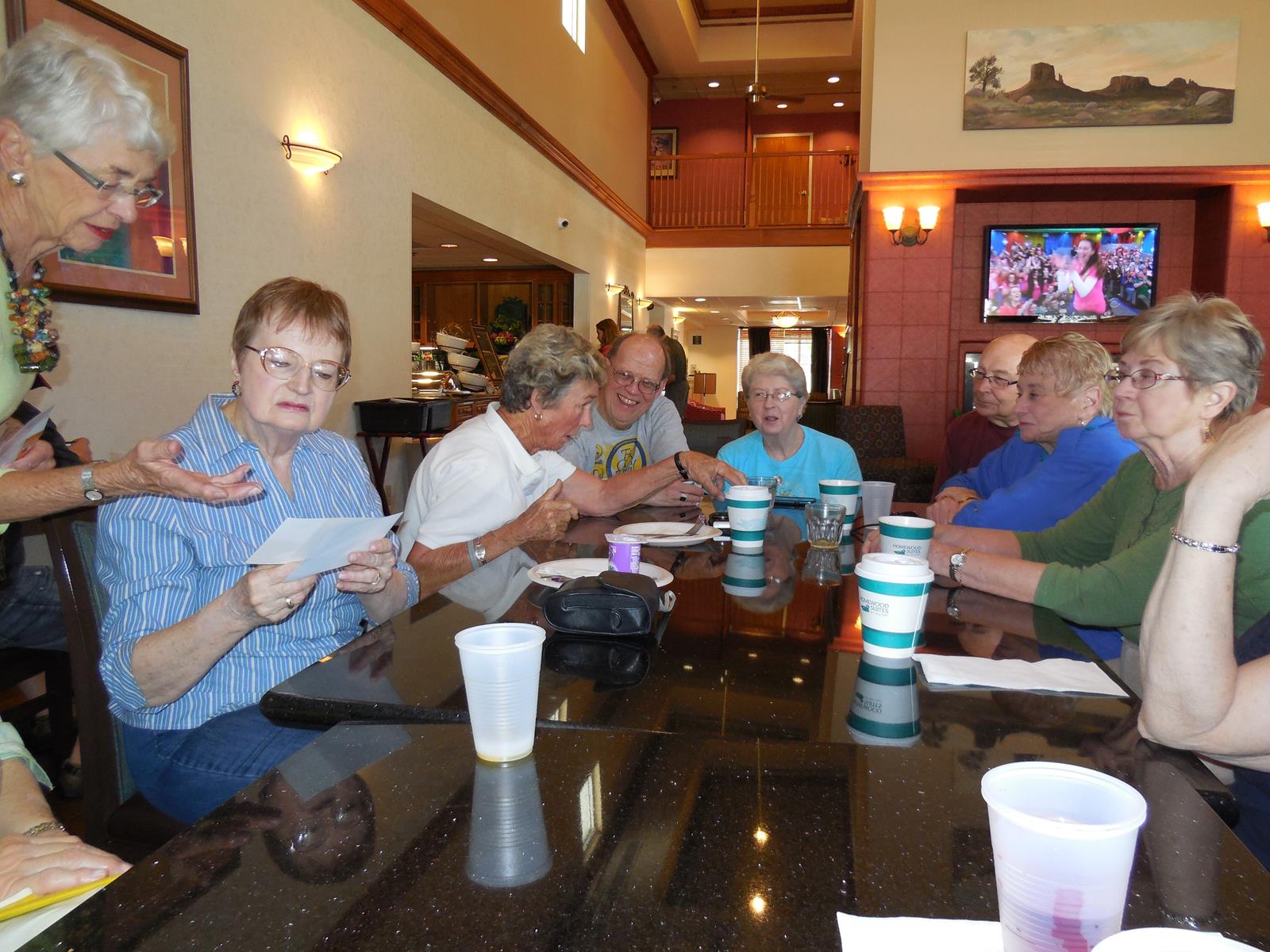 Animated Group working at Table
